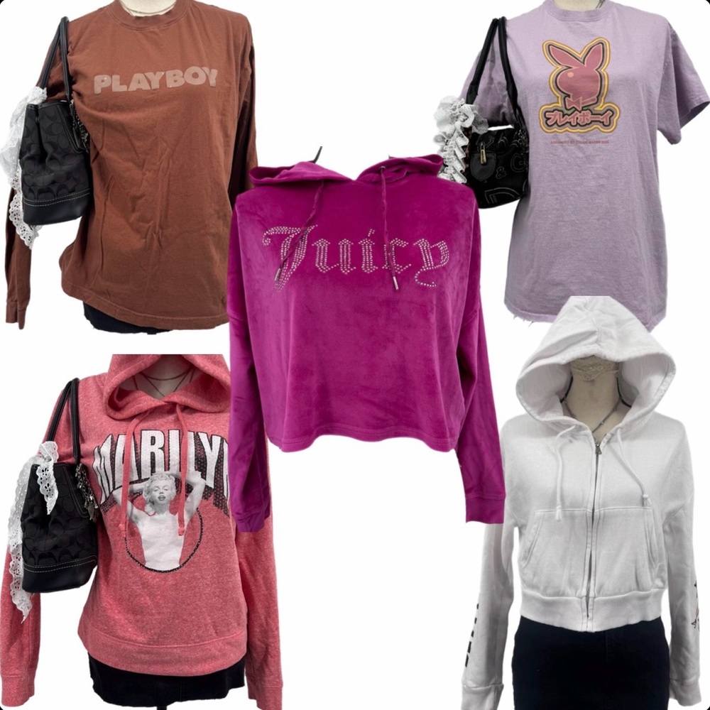 Y2K 5 piece sweaters and tops bundle M